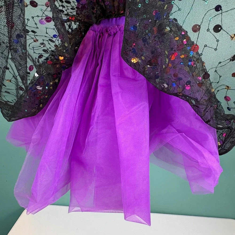 Weissman Purple‎ Sequin Ombre Dance Costume Lyrical Jazz Girls MC